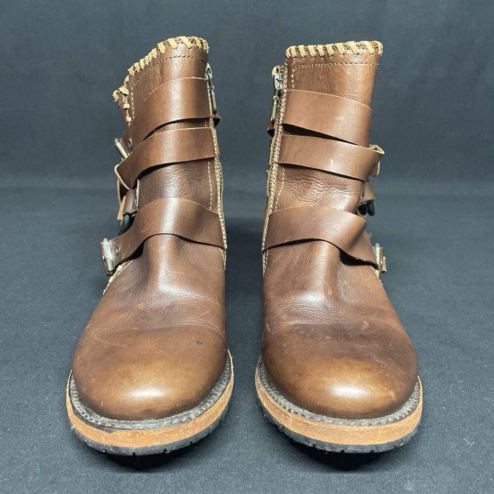 Liberty Black Womens 8.5 Ankle Boots Brown Leather LB711354 Soles Need Repair - Picture 2 of 14